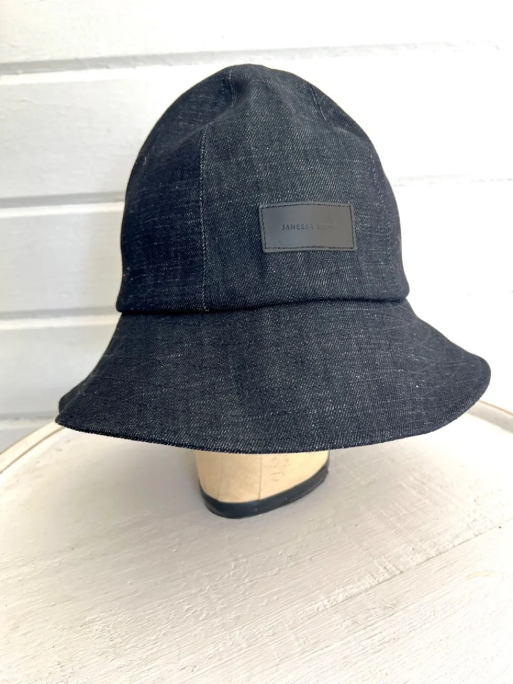 Janessa Leone Black Denim Bucket Hat